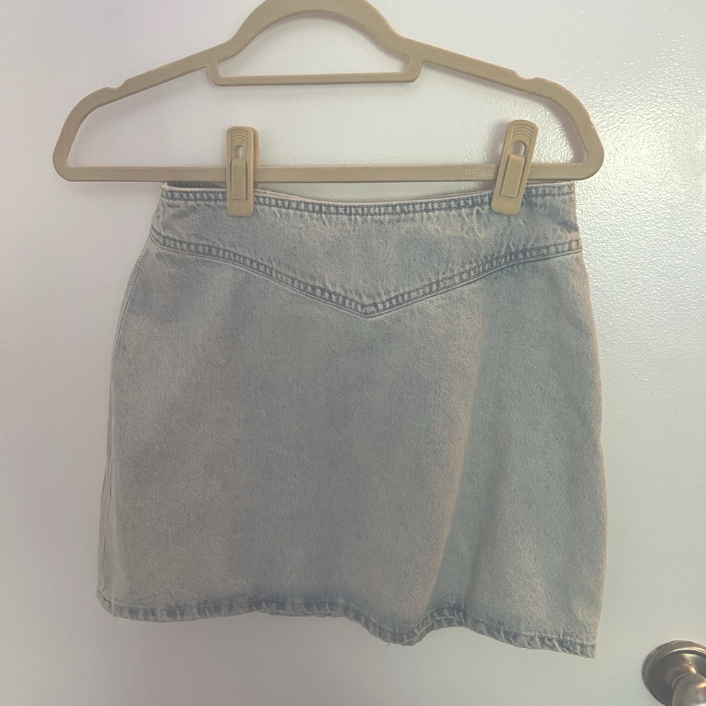 Zara light denim skirt